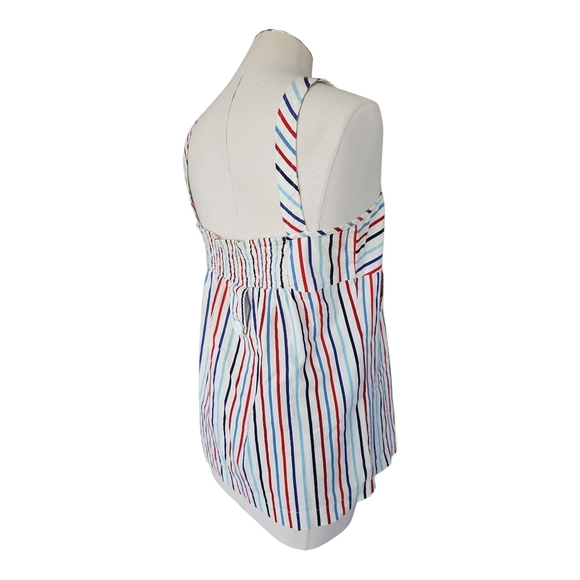 Akira Chicago Multicolor Striped Sleeveless Tank Top – S L – Red, White & Blue - Picture 4 of 12